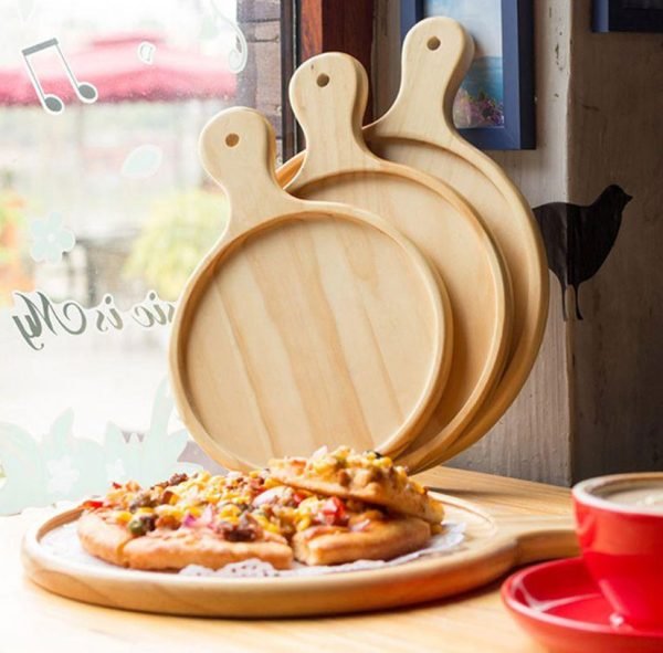 Woo Saplı Oyuk Ahşap Pizza Sunum Tahtası - Görsel 2