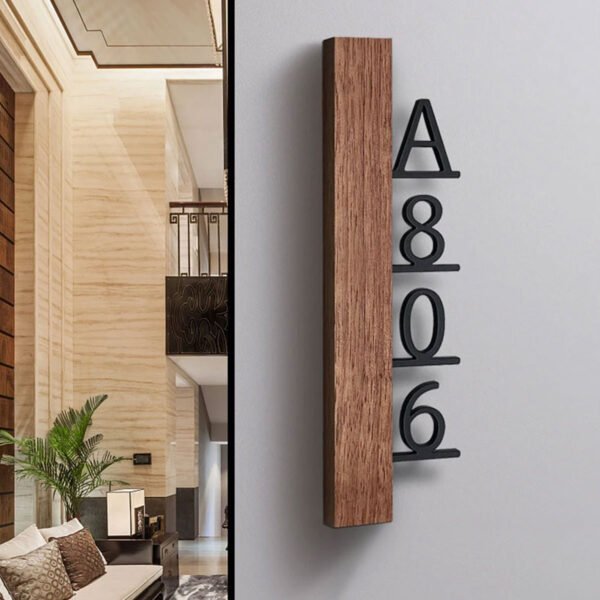 Ahşap Otel Odası Kapı Numarası Model 1