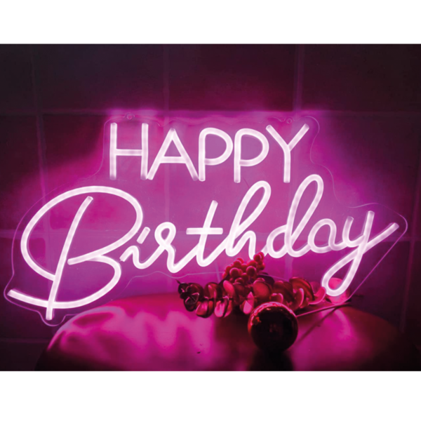 Happy Birthday Neon Led Tabela Dekoratif Aydınlatma