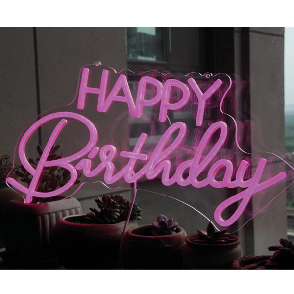 Happy Birthday Neon Led Tabela Dekoratif Aydınlatma
