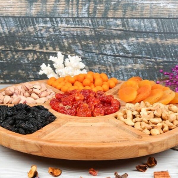 Woo Ahşap Döner Tepsi Kahvaltılık Sunum