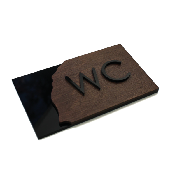 Modern Dekoratif Wc Tabelası İkonlu Yönlendirme Levhası